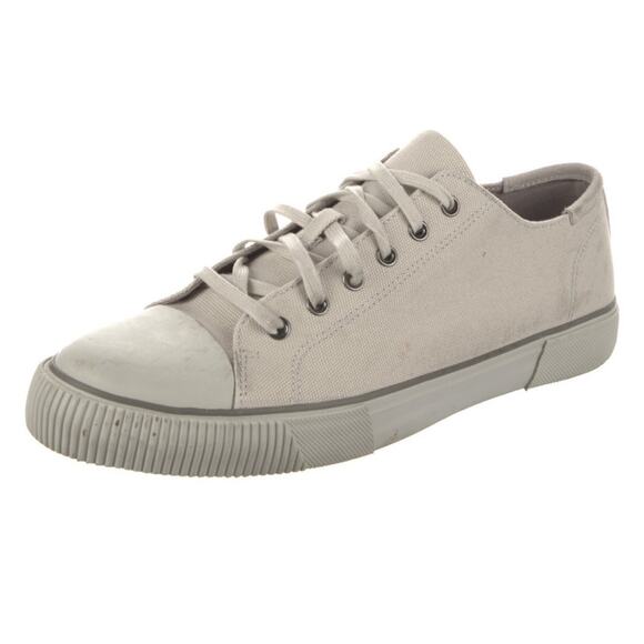 All Saints Cream Canvas Sneakers Classic Minimalist Design Women’s Size 12 - Picture 1 of 10